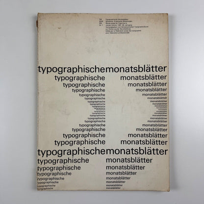Typographische Monatsblätter. January 1961, No. 80