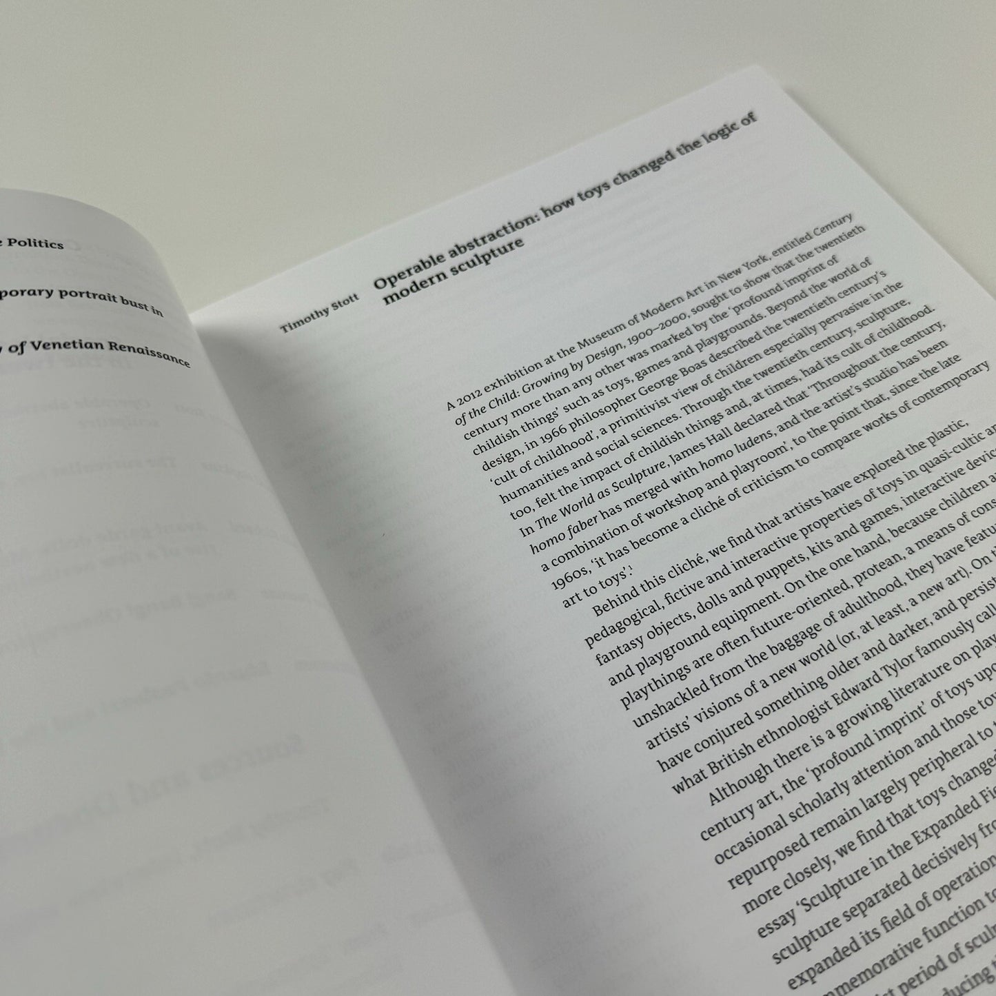 Sculpture Journal | Vol 28.2, 2019 | Liverpool University Press and The Public Monuments and Sculpture Association | Special issue: Sculpture, toys and play in the twentieth century