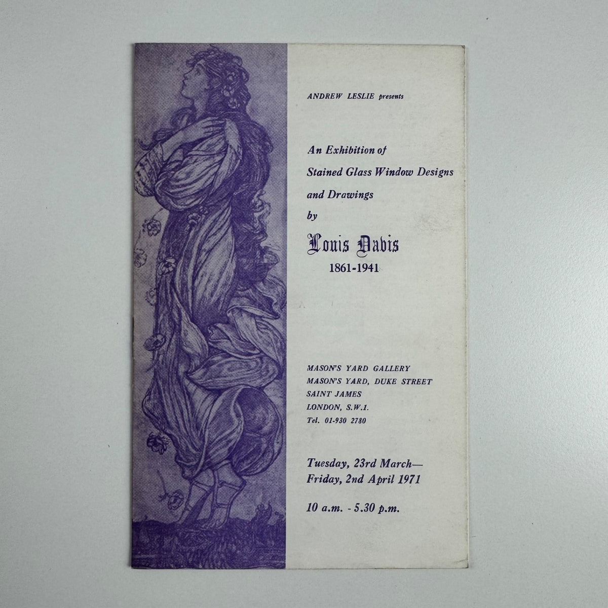 An Exhibition of Stained Glass Window Designs and Drawings by Louis Davis | Andrew Leslie Mason's Yard Gallery 1971