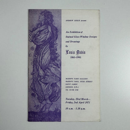 An Exhibition of Stained Glass Window Designs and Drawings by Louis Davis | Andrew Leslie Mason's Yard Gallery 1971
