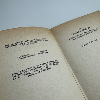 Alias The Saint by Leslie Charteris. Hodder & Stoughton, 1949 edition, 19th impression