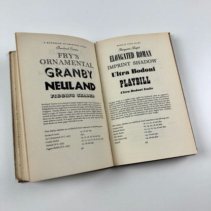 A Handbook of Printing Types... Used by Cowells | John N.C. Lewis, 1948 | Second edition