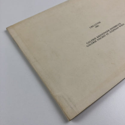 Urs Lüthi. Rasend vor Zärtlichkeit | Galerie Krinzinger, Galerie Nächst St Stephan | Exhibition catalogue
