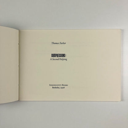 Compressions: A Second Helping by Thomas Farber | Serendipity Books, 1998