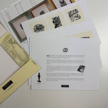 Folder promoting Andrew Davidson wood-engravings for Endgrain Editions 1997