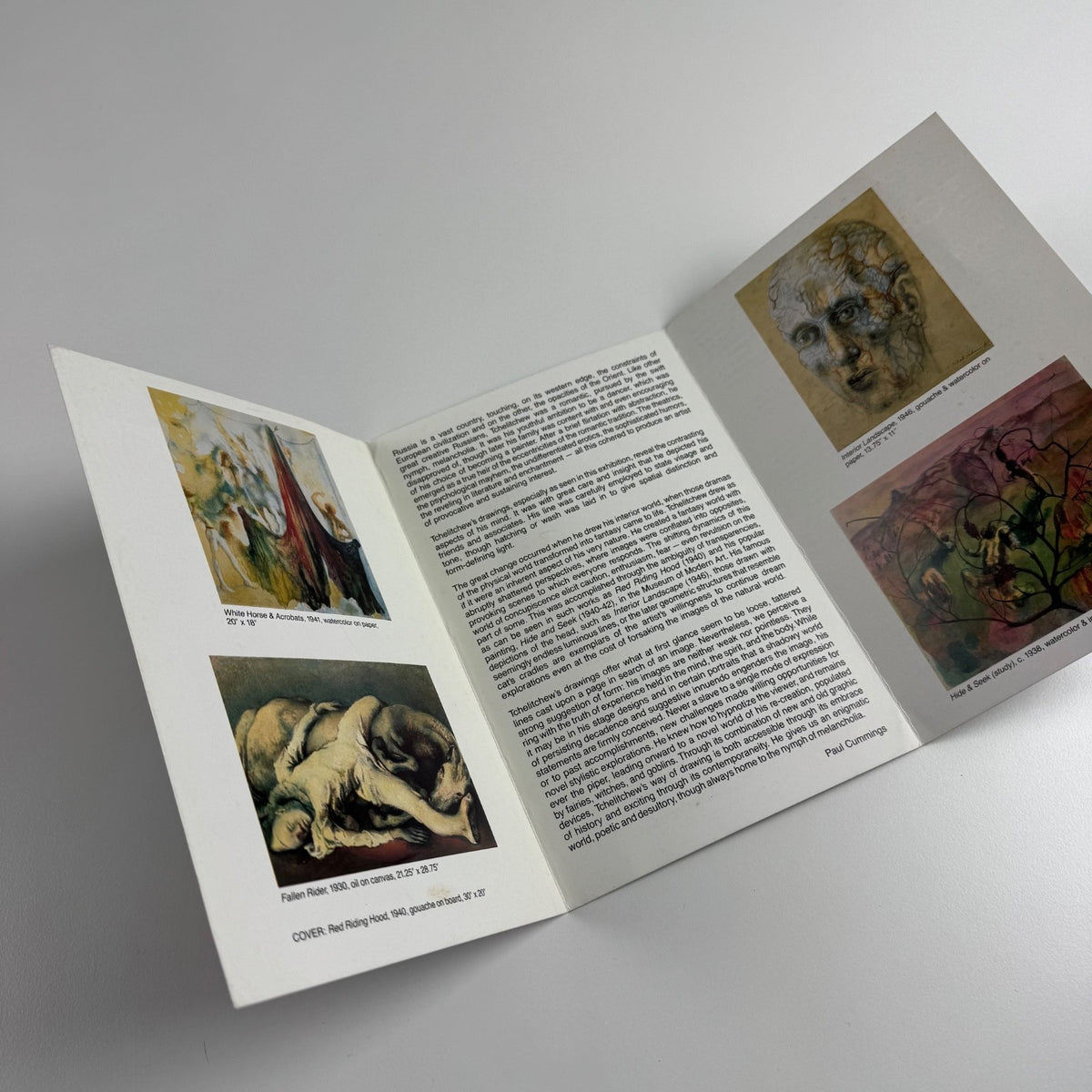 Folding card for Pavel Tchelitchew Nature within & without Michael Rosenfeld