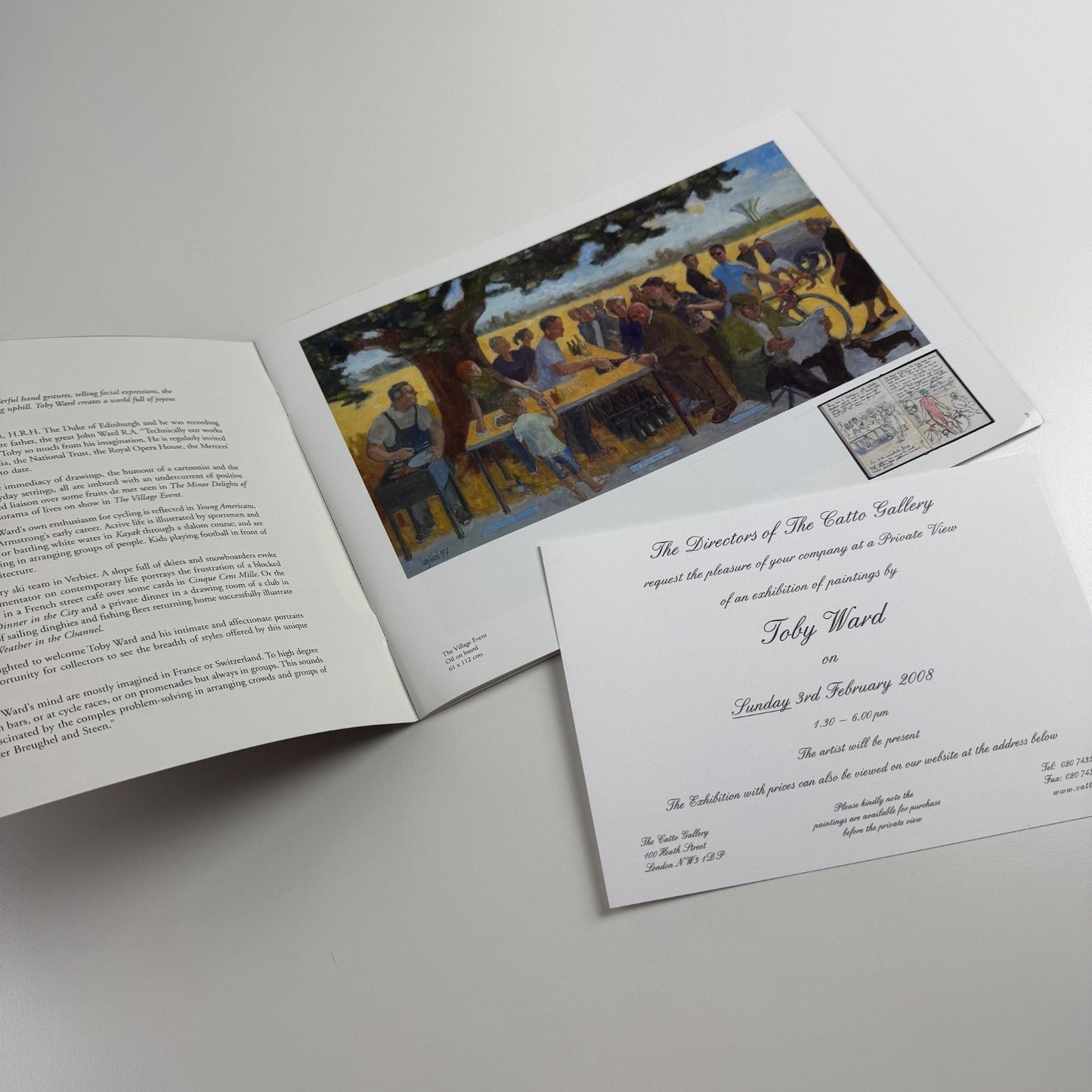 Toby Ward | The Catto Gallery, 2008 + private view invitation