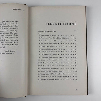 Silk screen Stenciling as a Fine Art by J. I. Biegeleisen and Max Arthur Cohn | McGraw-Hill Book Co, New York and London, 1942