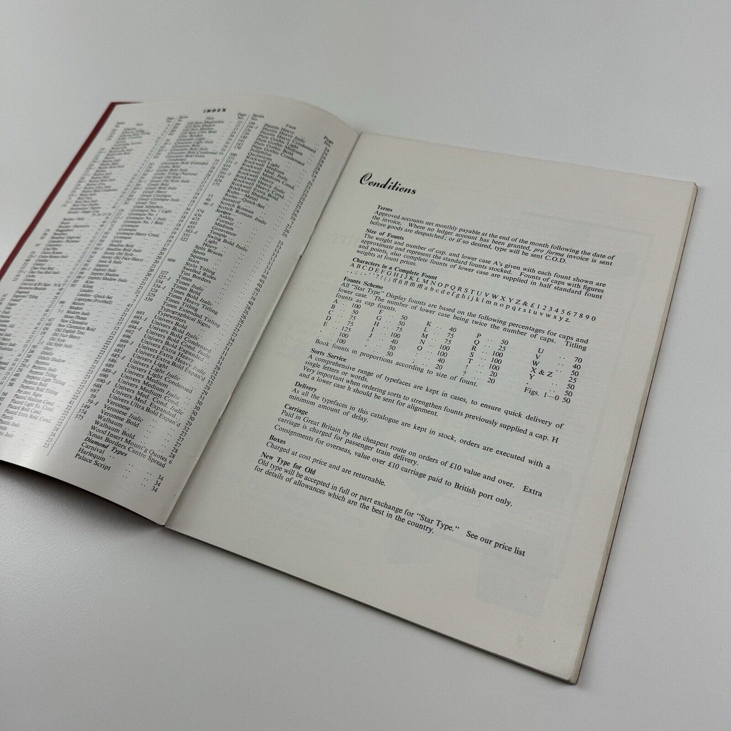 Type specimen booklet Star Type Horsfall & Sons Birstall c.1968