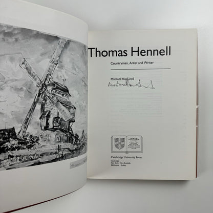 Thomas Hennell. Countryman, artist and writer by Michael MacLeod | Cambridge University Press, 1988 | Signed by the author