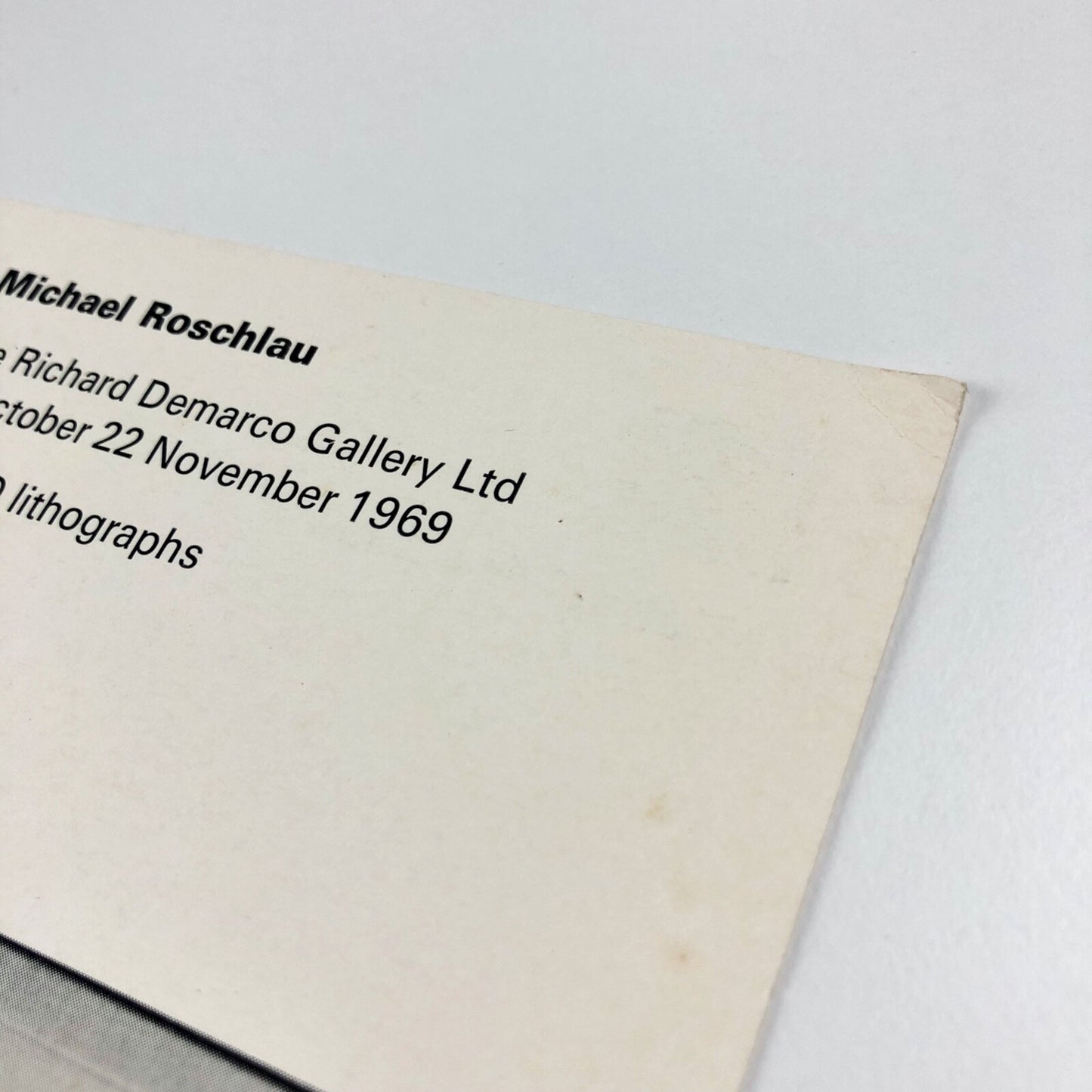 Michael Roschlau | The Richard Demarco Gallery 1969 promotional card