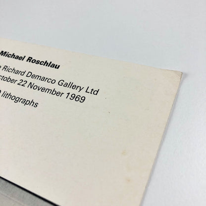 Michael Roschlau | The Richard Demarco Gallery 1969 promotional card