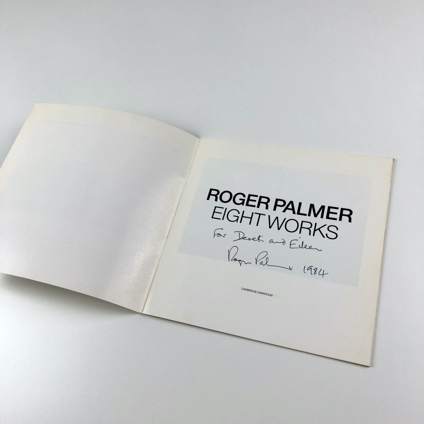 Roger Palmer – Eight Works | Brian Human interview | Cambridge Darkroom 1984, signed