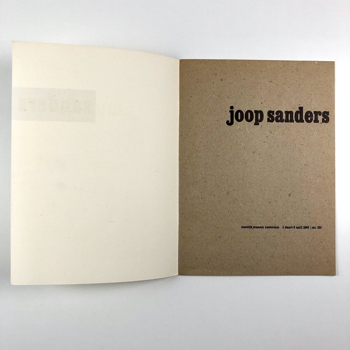 Joop Sanders Stedelijk Museum exhibition catalogue 1960 cat.no. 231