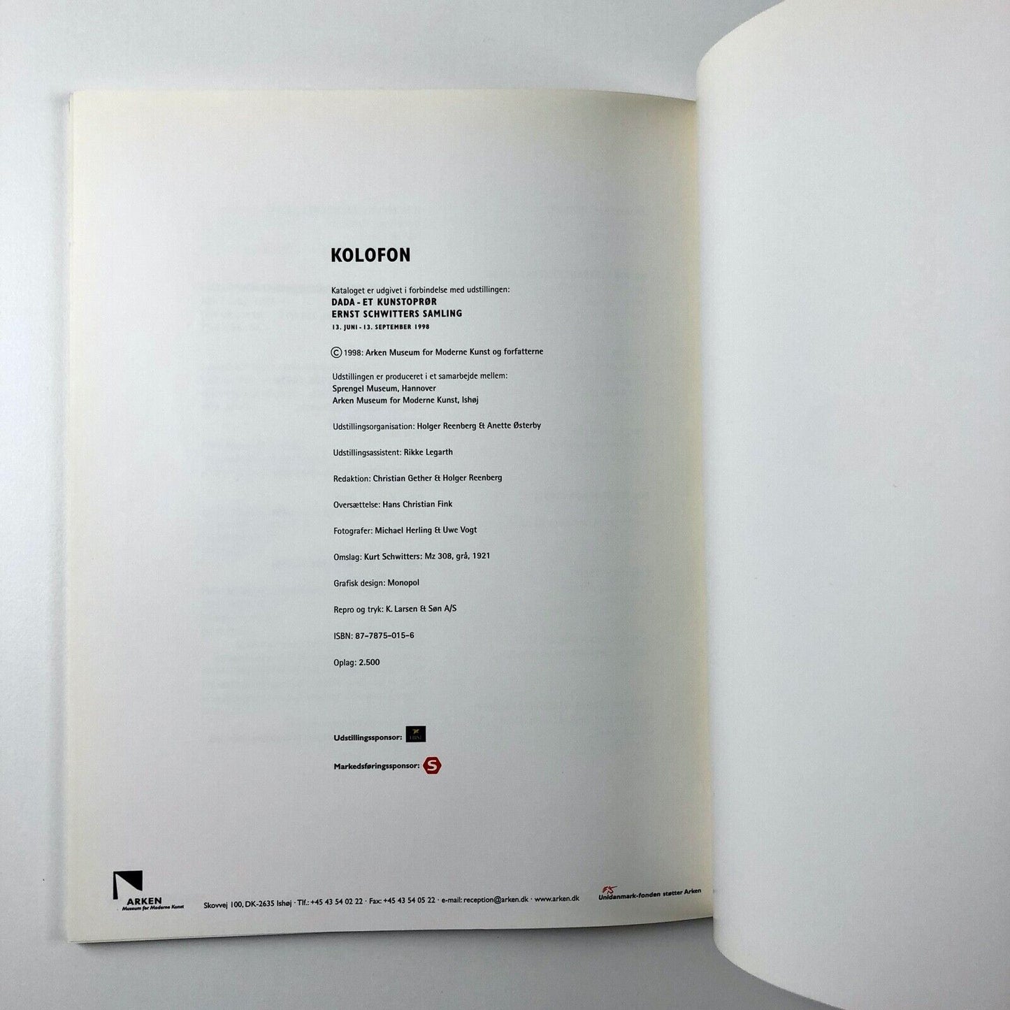 Dada et Kunstoprør – Ernst Schwitters Samling | Arken Museum for Moderne Kunst, 1998