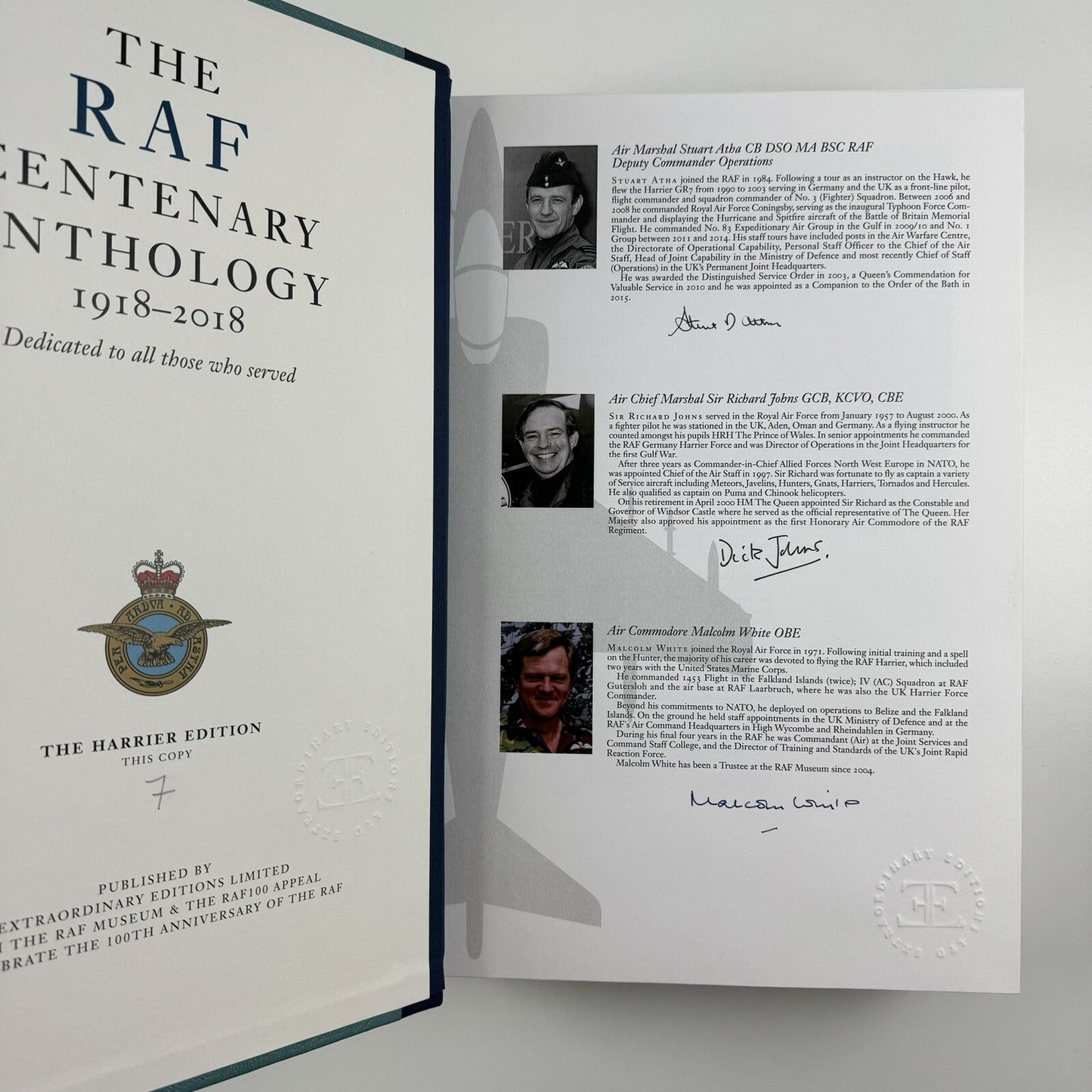 The RAF Centenary Anthology 1918-2018 – Harrier edition | Extraordinary Editions | Limited edition: numbered 7