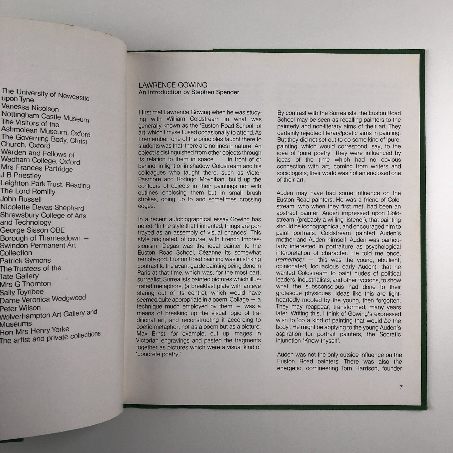 Lawrence Gowing | Serpentine Gallery, Arts Council | Catalogue design Gordon House 1963