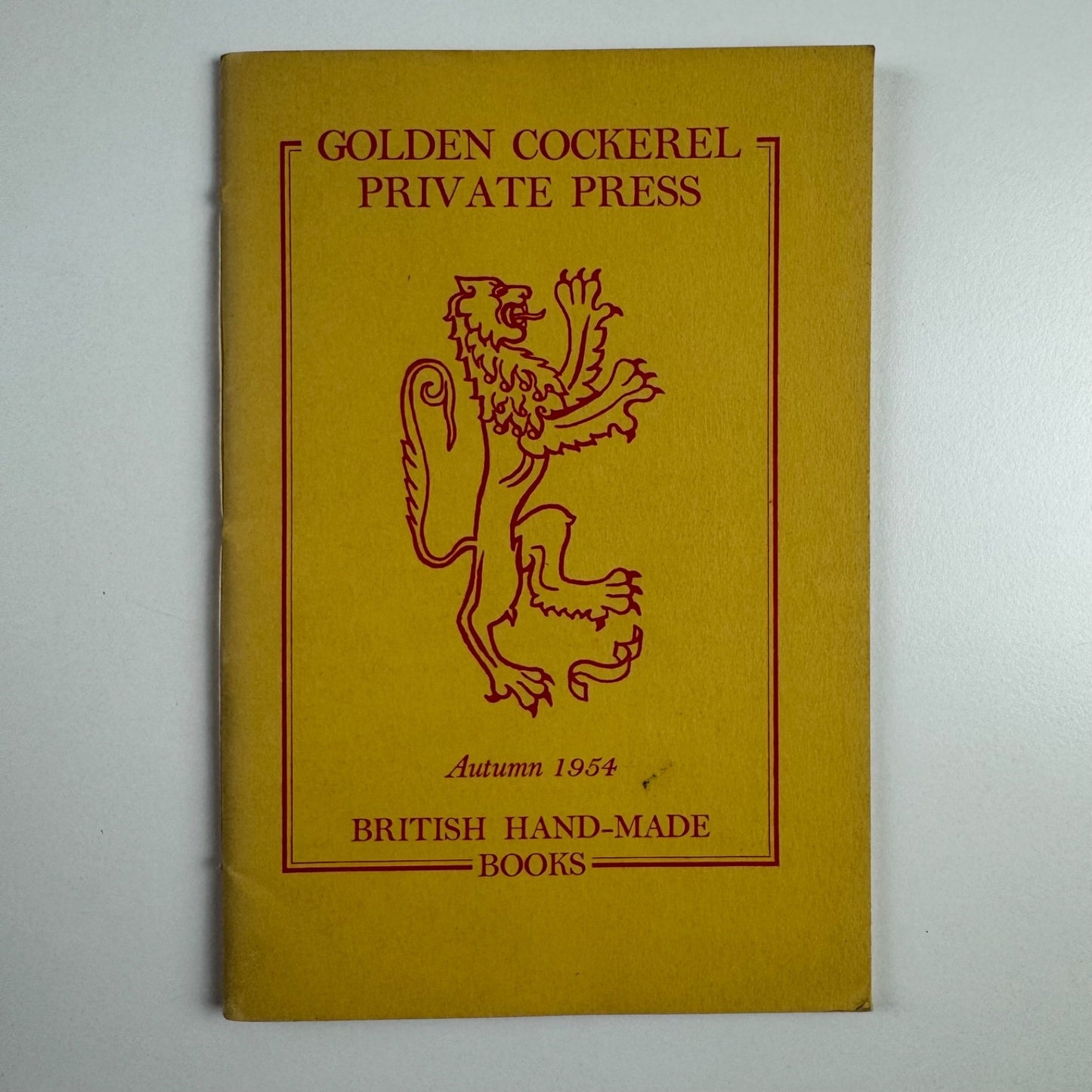 Golden Cockerel Private Press British Hand-made books Autumn 1954