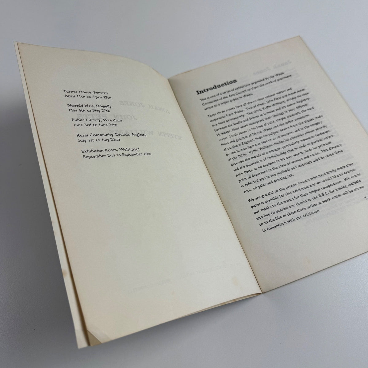 Jonah Jones, John Petts, Kyffin Williams | Arts Council of Great Britain 1961