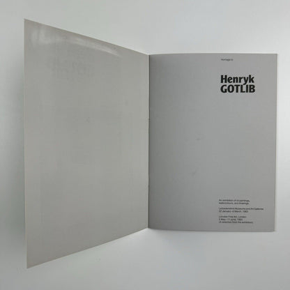 Homage to Henryk Gotlib Leicestershire Museums / Leinster Fine Art 1983