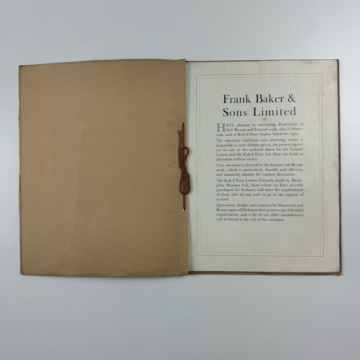 Frank Baker & Sons Ltd | Architectural Lettering and Plates | Birmingham