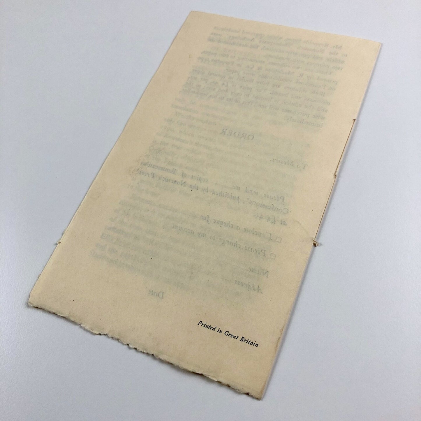 Prospectus for Rousseau’s Confessions | Nonesuch Press, 1938