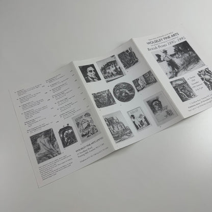 Folding card for British Prints 1895-1995 | Wolseley Fine Arts 1995