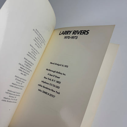 Larry Rivers 1970-1973 | Marlborough Fine Art, New York, March to April 1973