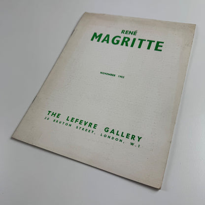 René Magritte | The Lefevre Gallery November 1953 catalogue and press release