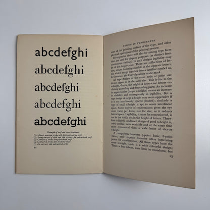 Design in Typography by John C. Tarr | Phoenix House Ltd, London, 1951