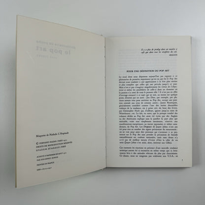 Dictionnaire de poche. Le pop art | Fernand Hazan, 1975