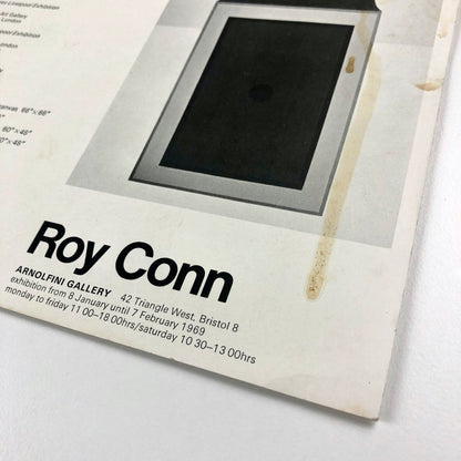 Roy Conn | Arnolfini Gallery Bristol, 2-page card | 8 January - 7 February 1969