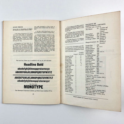 Society of Industrial Artists (SIA) Journal 54 February 1957 edited Peter Kneebone