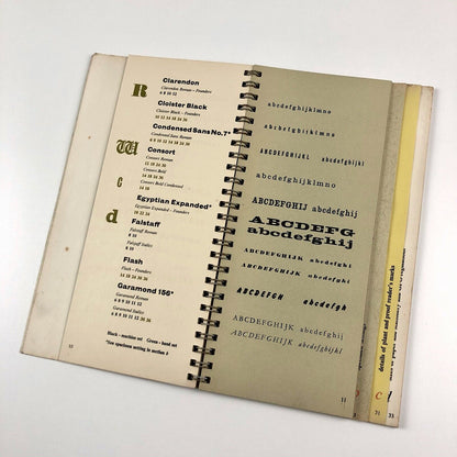 Chancery Printing and Stationery Co. | List of typefaces | Type specimen booklet undated presumed to be 1950/60s
