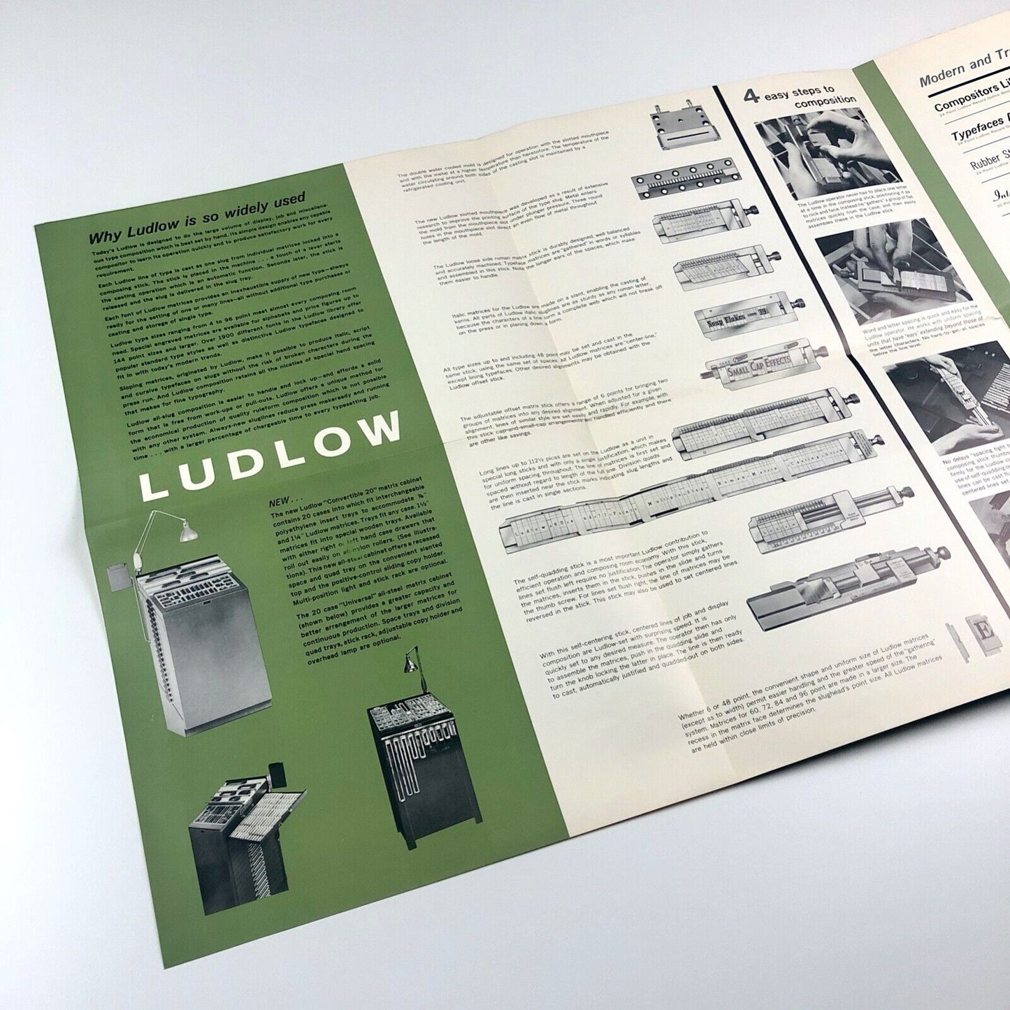 Ludlow Model M – fold-out leaflet | Ludlow Typograph Company, Chicago, undated