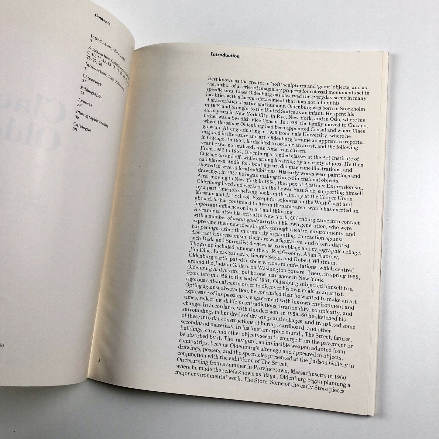 Claes Oldenburg – exhibition catalogue booklet | Tate Gallery, 1970