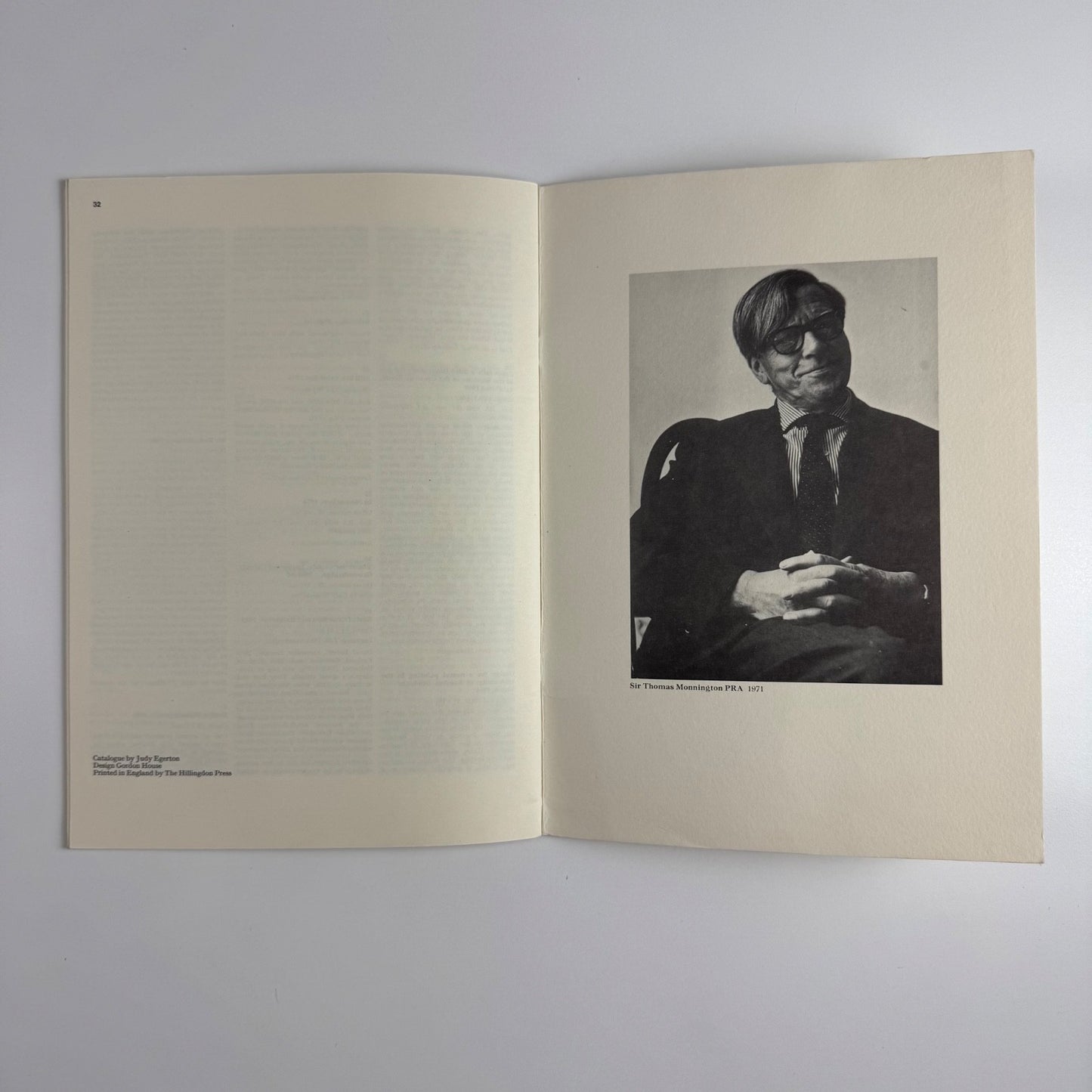 Drawings and Paintings by Sir Thomas Monnington Royal Academy of Arts 1977 catalogue design Gordon House