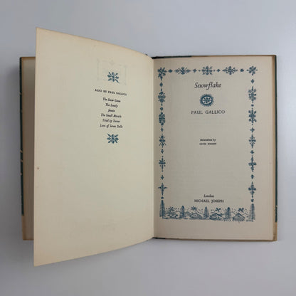 Snowflake by Paul Gallico | Michael Joseph, 1958 11th impression signed
