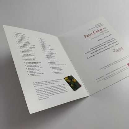 Private view invite for Peter Coker Solidaity of Form |Piano Nobile | Robert Travers, 2012