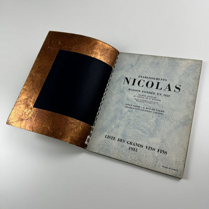 Établissements Nicolas: Maison Fondee En 1822 Design Darcy Draeger 1935