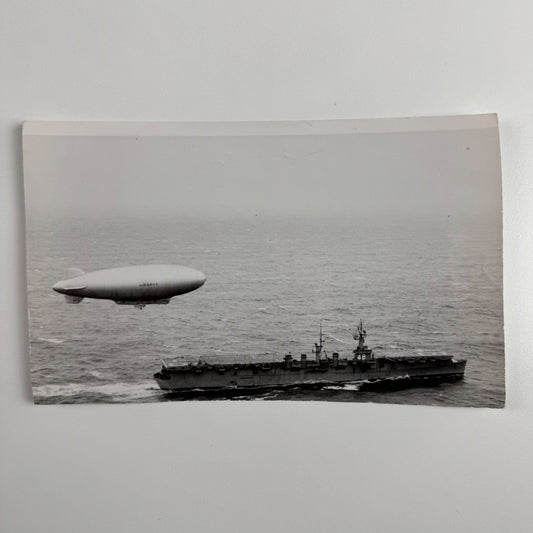 Photo Non-rigid airship M4 flight over USS Saipan 11 October 1949