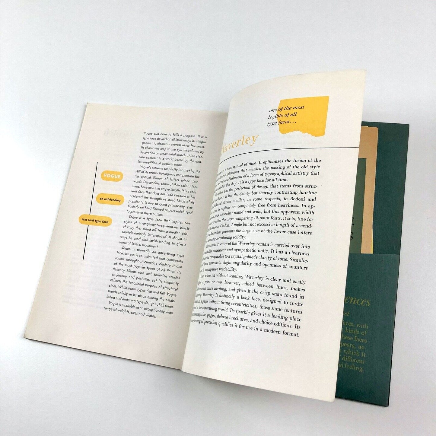 How To Select Type Faces – booklet with 6 folded inserts | Intertype Company