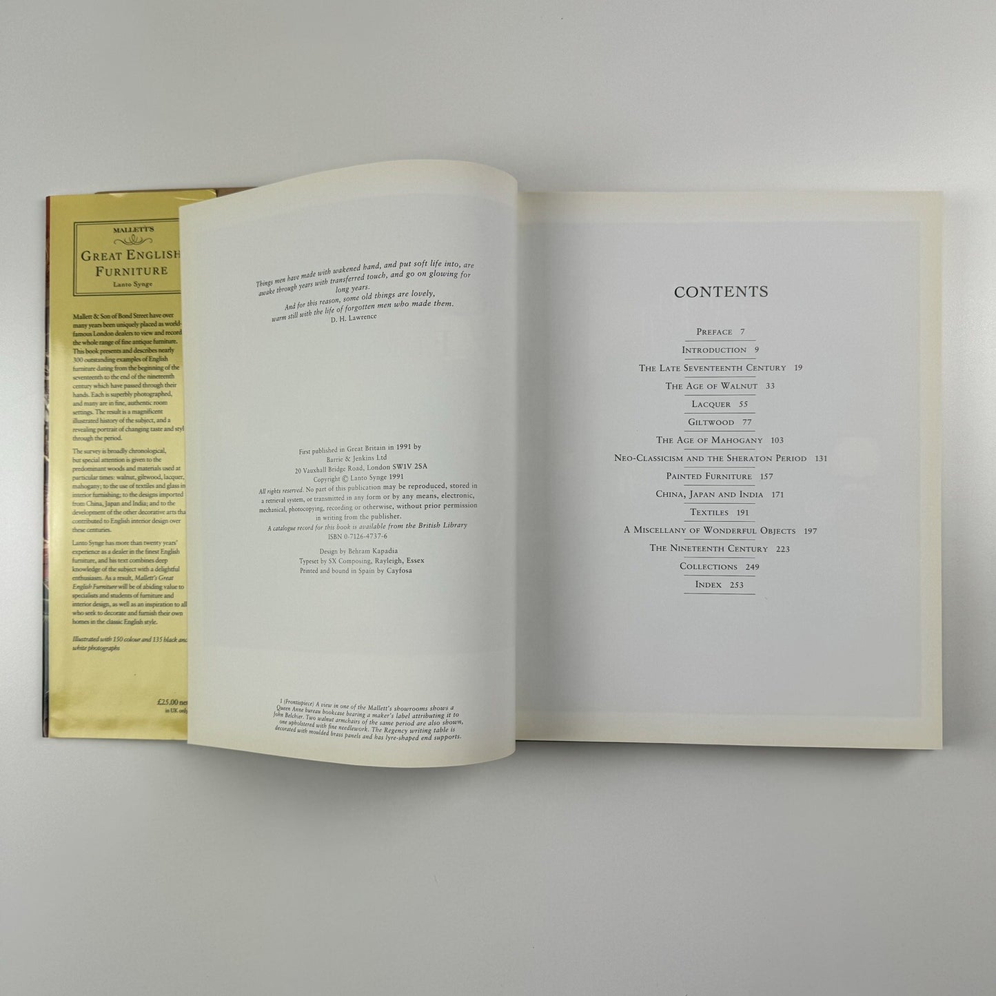 Mallett’s Great English Futniture by Lanto Synge | Barrie & Jenkins, 1991