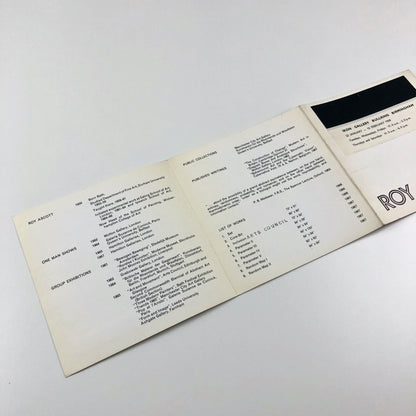 Roy Ascott – Ikon Gallery Birmingham | 6-page concertina folded leaflet, 1968