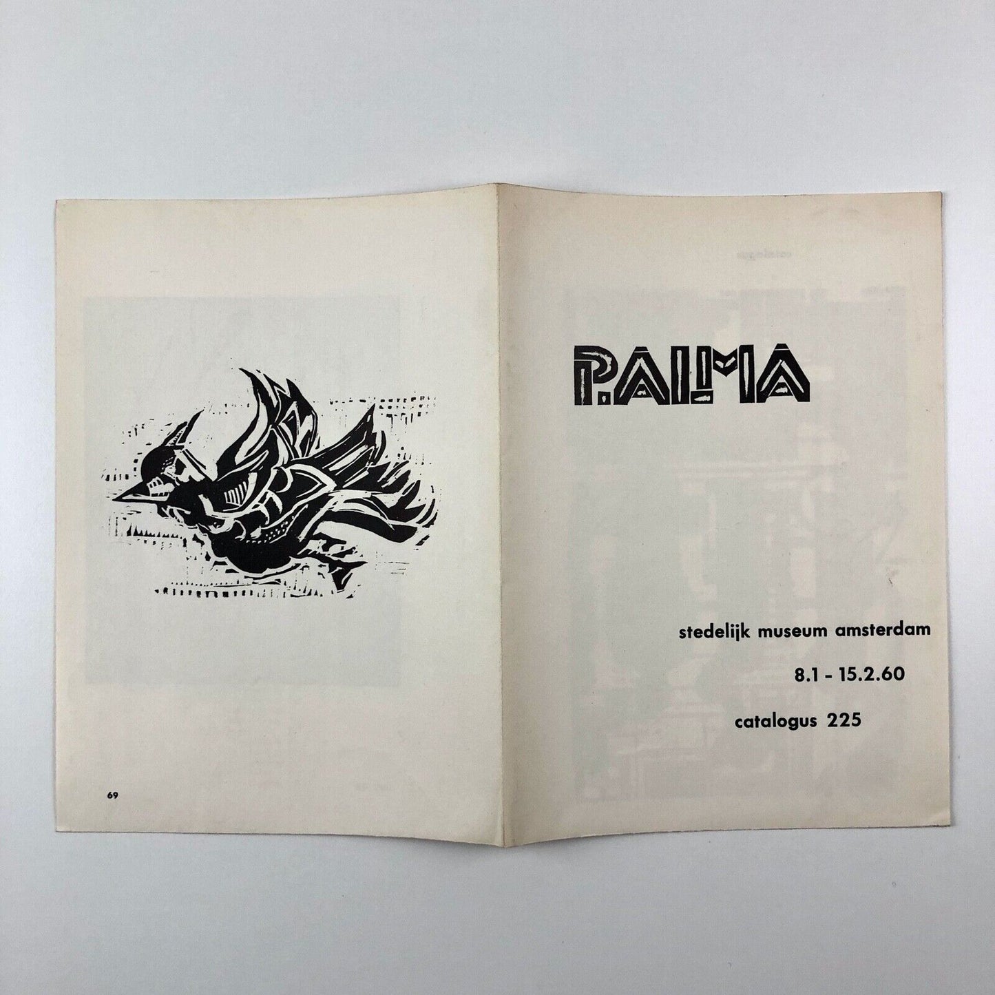 [Peter] P. Alma | Stedelijk Museum fold out guide | Design by Willem Sandberg, 1960
