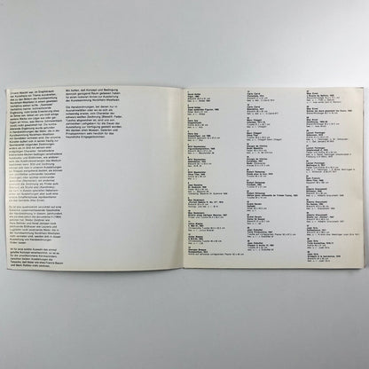 Handzeichnungen des 20. Jahrhunderts | Städtische Kunsthalle Düsseldorf folded exhibition card, 1968