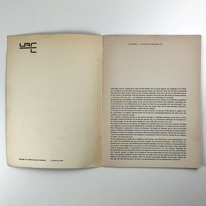 Patrick Bakker | Stedelijk van Abbe-museum Eindhoven exhibition catalogue, 1958 | Wim Crowel design