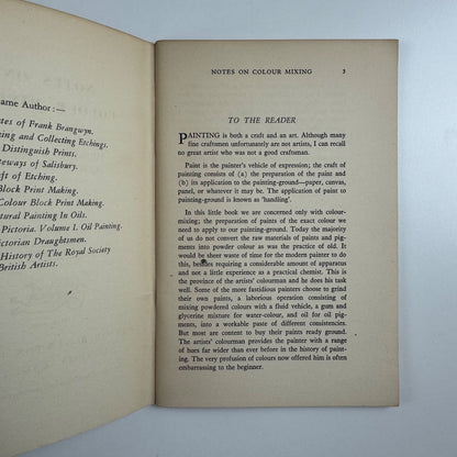 Notes on Colour Mixing by Hesketh Hubbard. Winsor & Newton, 1st edition 1947