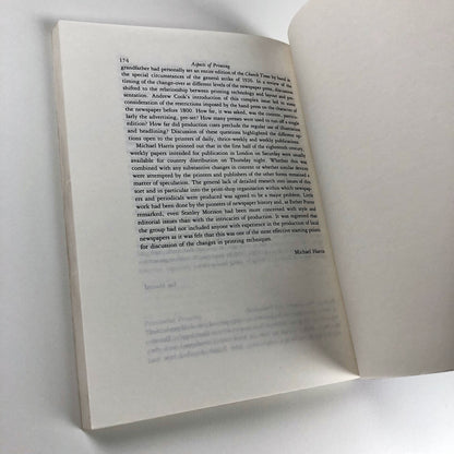 Aspects of Printing From 1600 | Robin Myers and Michael Harris | Publishing Pathways, 1987