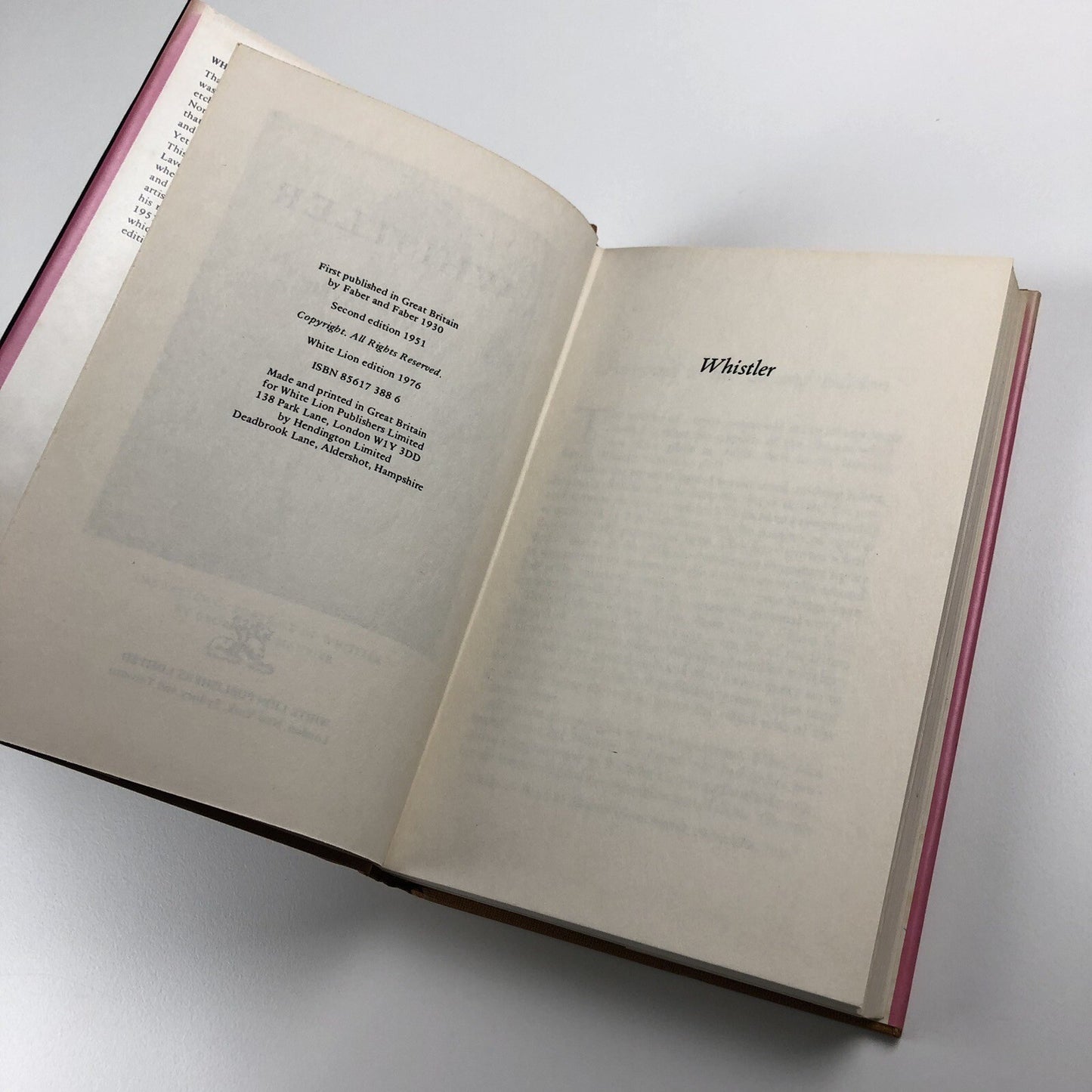 Whistler by James Laver | White Lion Publishers, 1951